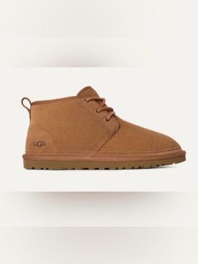 UGG Boots Neumel Chestnut Suede Chukka Lace Up Women’s Sz 7 Shearling Soft Cozy